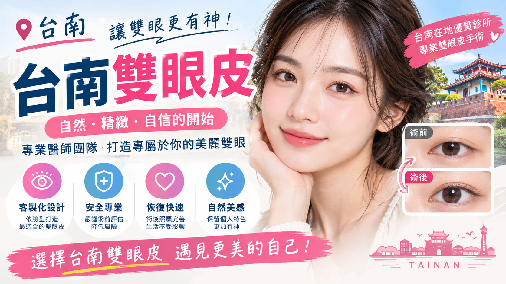 台南雙眼皮怎麼選?縫雙眼皮、割雙眼皮差異、術前評估與術後恢復注意事項